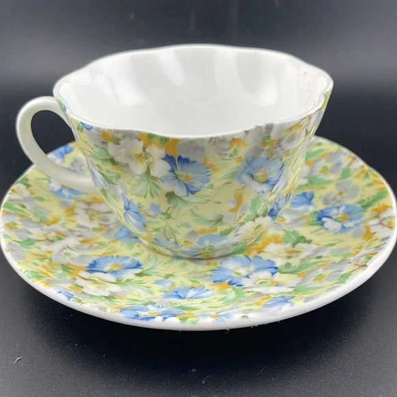 Rosina Queens English Chintz Bone China Cup & Saucer Set of 2 - Picture 2 of 5